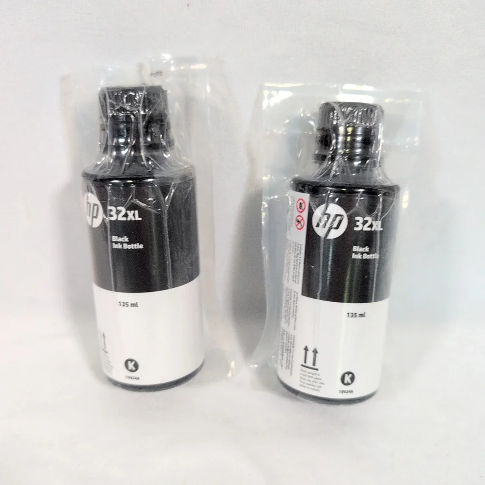 2 Pack HP 32XL 135ml OEM Black Original Ink Bottle 1VV24A